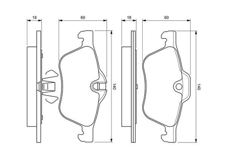 Bosch 0986424652 Brake Pad Set, disc brake - 5