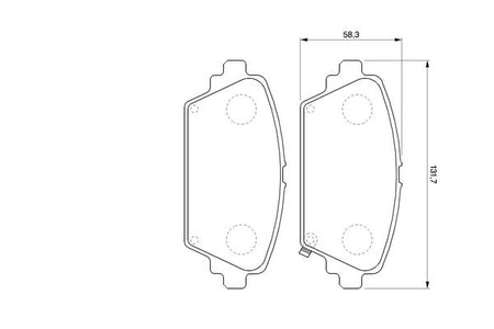 Bosch 0986424663 Brake Pad Set, disc brake - 5