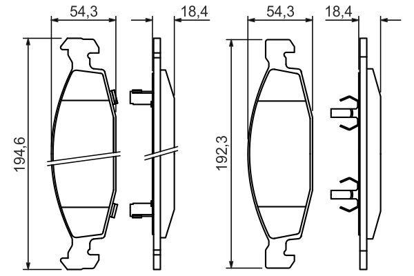 Bosch 0986424666 Brake Pad Set, disc brake - 5