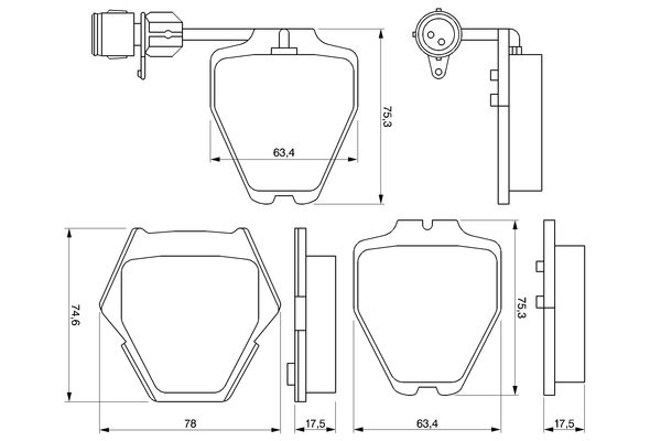 Bosch 0986424689 Brake Pad Set, disc brake - 5