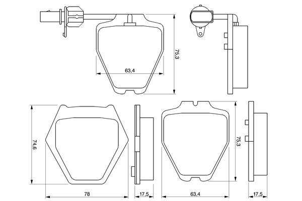 Bosch 0986424690 Brake Pad Set, disc brake - 5