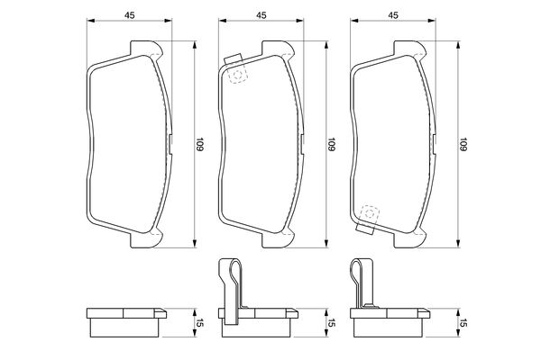Bosch 0986424695 Brake Pad Set, disc brake - 5