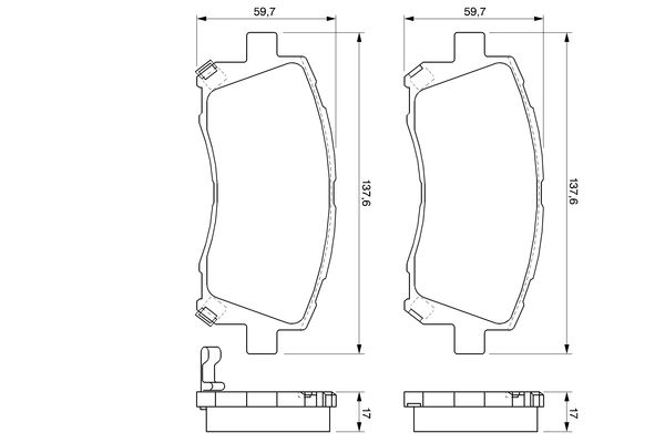 Bosch 0986424700 Brake Pad Set, disc brake - 5