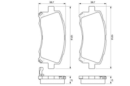 Bosch 0986424700 Brake Pad Set, disc brake - 5