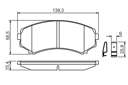 Bosch 0986424709 Brake Pad Set, disc brake - 5