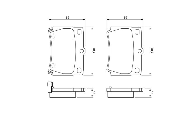 Bosch 0986424711 Brake Pad Set, disc brake - 5
