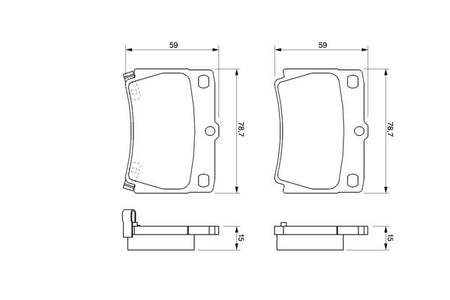 Bosch 0986424711 Brake Pad Set, disc brake - 5