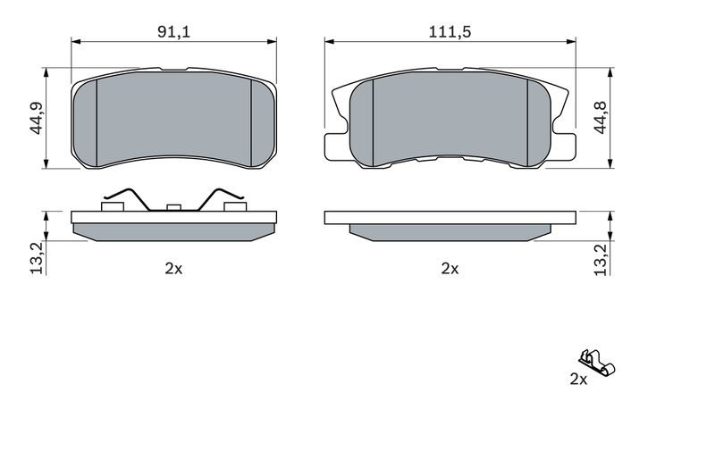 Bosch 0986424717 Brake Pad Set, disc brake - 5