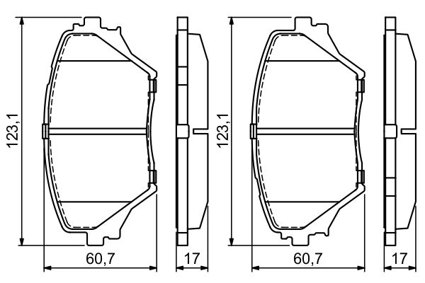 Bosch 0986424719 Brake Pad Set, disc brake - 5