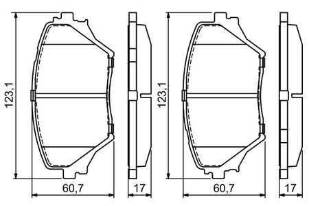 Bosch 0986424719 Brake Pad Set, disc brake - 5
