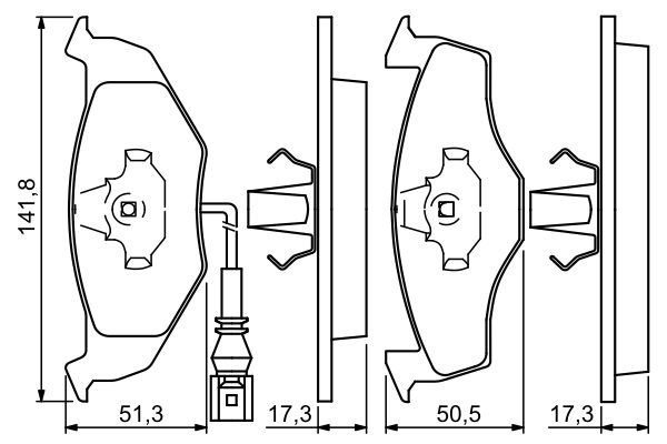 Bosch 0986424723 Brake Pad Set, disc brake - 5