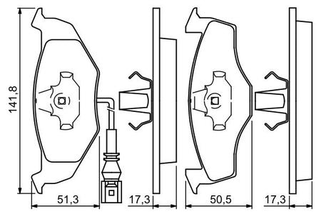 Bosch 0986424723 Brake Pad Set, disc brake - 5
