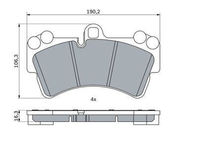 Bosch 0986424739 Brake Pad Set, disc brake - 5