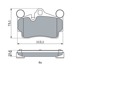 Bosch 0986424741 Brake Pad Set, disc brake - 5