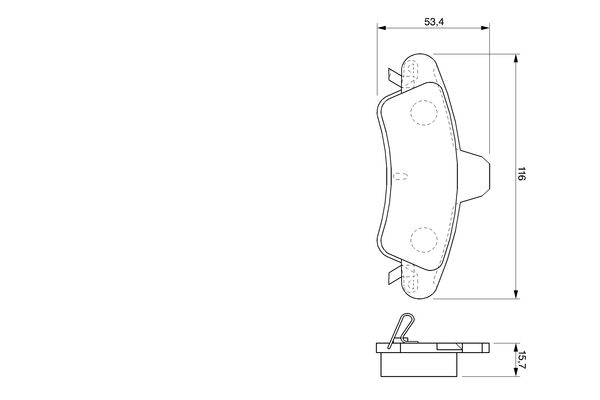 Bosch 0986424744 Brake Pad Set, disc brake - 5