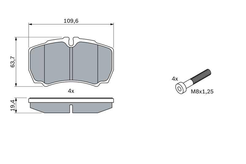 Bosch 0986424750 Brake Pad Set, disc brake - 5
