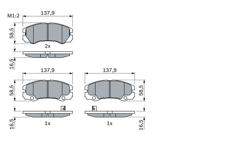 Bosch 0986424760 Brake Pad Set, disc brake - 5