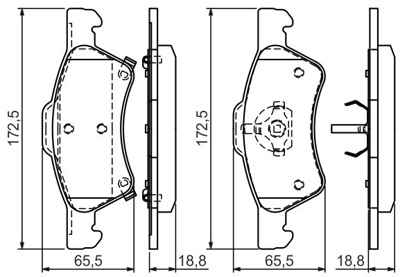 Bosch 0986424765 Brake Pad Set, disc brake - 5