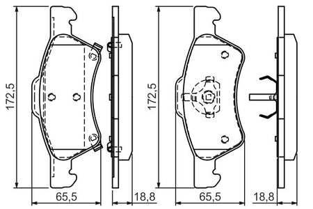 Bosch 0986424765 Brake Pad Set, disc brake - 5