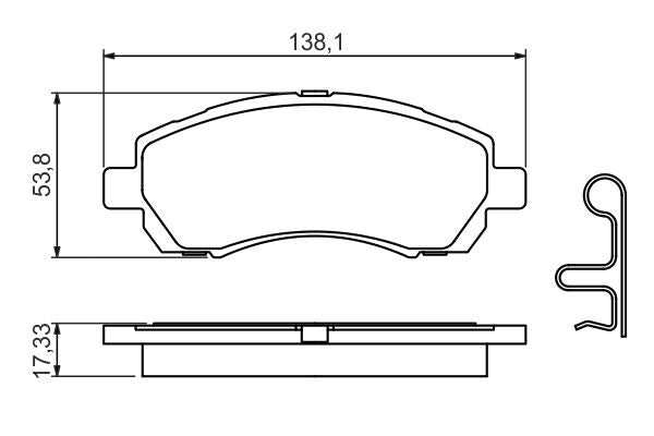 Bosch 0986424770 Brake Pad Set, disc brake - 5