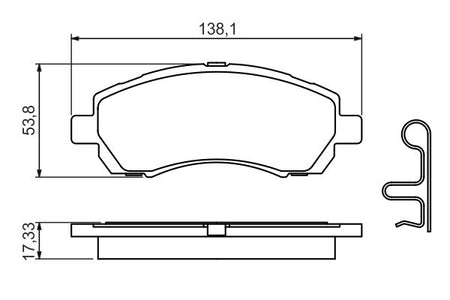 Bosch 0986424770 Brake Pad Set, disc brake - 5