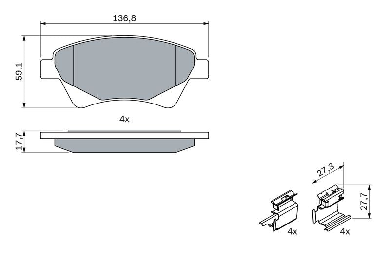 Bosch 0986424785 Brake Pad Set, disc brake - 5