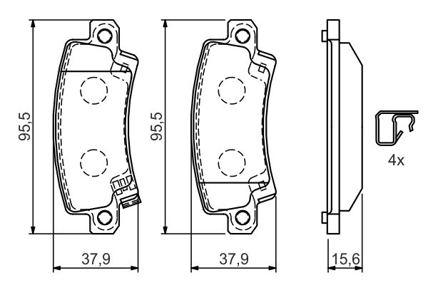 Bosch 0986424790 Brake Pad Set, disc brake - 5