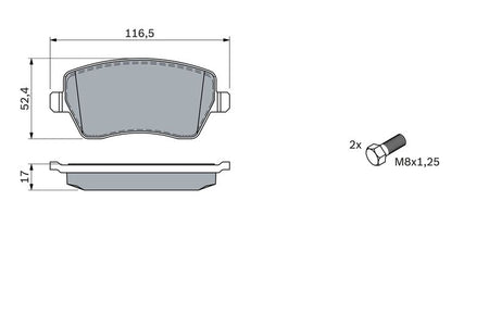 Bosch 0986424795 Brake Pad Set, disc brake - 5
