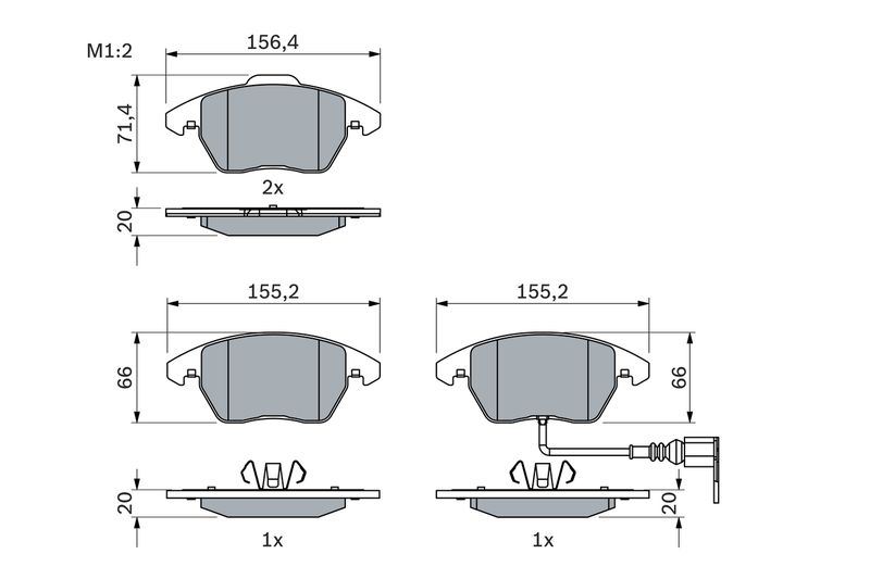 Bosch 0986424797 Brake Pad Set, disc brake - 5
