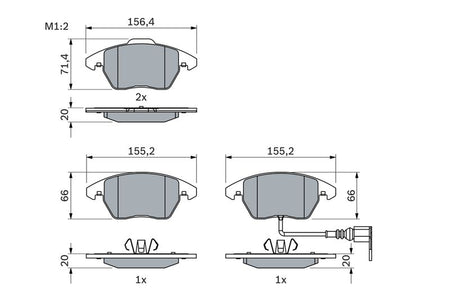 Bosch 0986424797 Brake Pad Set, disc brake - 5