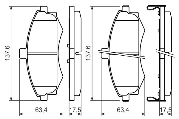 Bosch 0986424810 Brake Pad Set, disc brake - 5