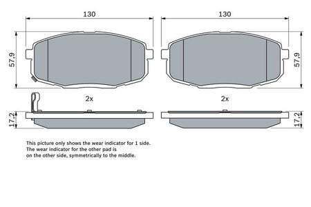 Bosch 0986424811 Brake Pad Set, disc brake - 5