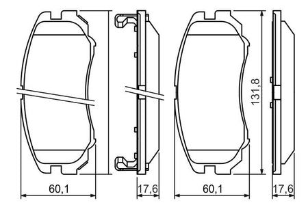 Bosch 0986424815 Brake Pad Set, disc brake - 5