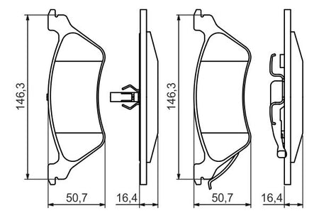 Bosch 0986424816 Brake Pad Set, disc brake - 5
