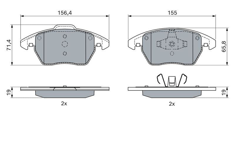 Bosch 0986424825 Brake Pad Set, disc brake - 5