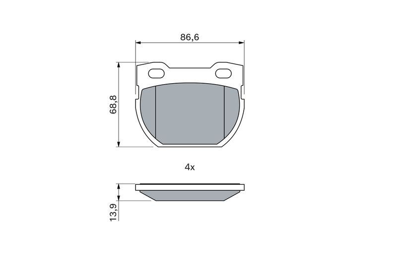 Bosch 0986424827 Brake Pad Set, disc brake - 5