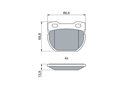 Bosch 0986424827 Brake Pad Set, disc brake - 5