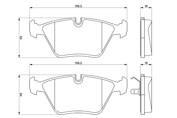 Bosch 0986424828 Brake Pad Set, disc brake - 5