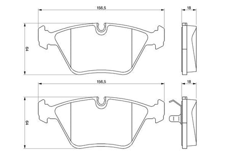 Bosch 0986424828 Brake Pad Set, disc brake - 5