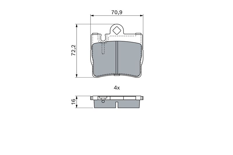 Bosch 0986424830 Brake Pad Set, disc brake - 5