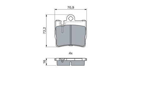 Bosch 0986424830 Brake Pad Set, disc brake - 5