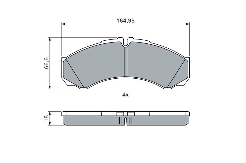 Bosch 0986424833 Brake Pad Set, disc brake - 5