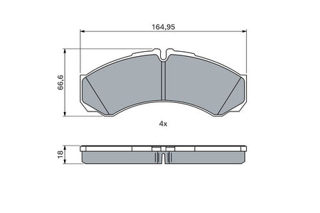 Bosch 0986424833 Brake Pad Set, disc brake - 5