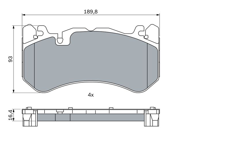 Bosch 0986424861 Brake Pad Set, disc brake - 5