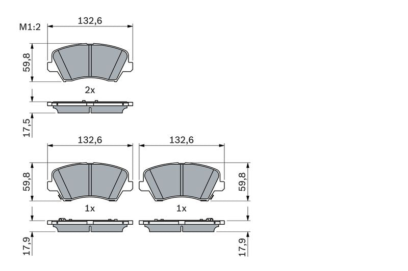 Bosch 0986424863 Brake Pad Set, disc brake - 5