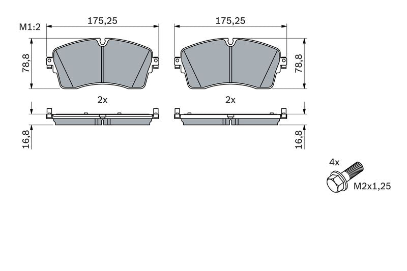 Bosch 0986424871 Brake Pad Set, disc brake - 5