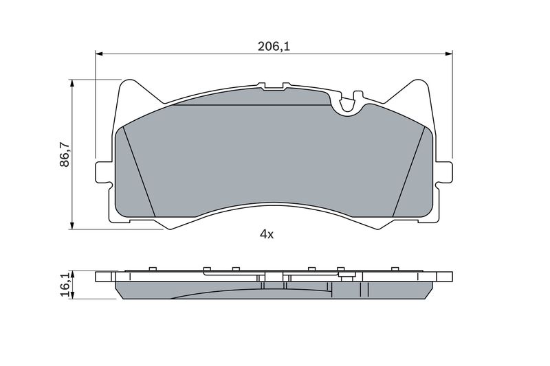Bosch 0986424886 Brake Pad Set, disc brake - 5