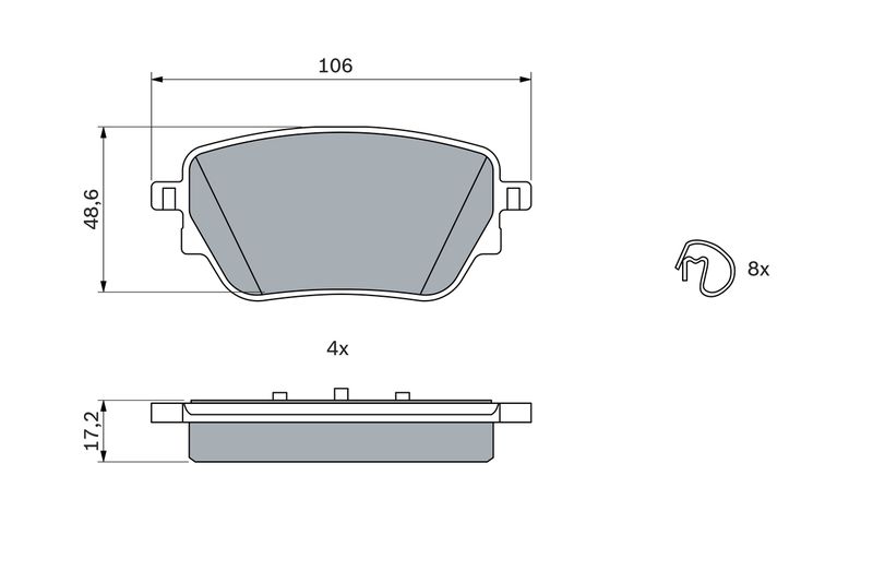 Bosch 0986424889 Brake Pad Set, disc brake - 5