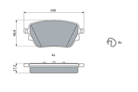 Bosch 0986424889 Brake Pad Set, disc brake - 5