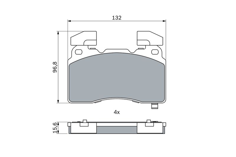 Bosch 0986424894 Brake Pad Set, disc brake - 5